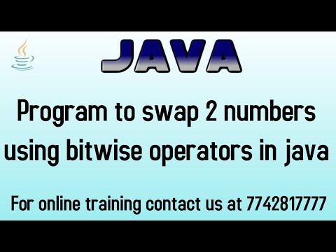 Program To Swap Two Numbers Using Bitwise Operator Swapping Using Function In Java