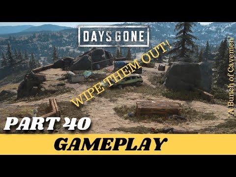Days Gone Gameplay - Slaughtering A Bunch of Cavemen | PS4 Pro
