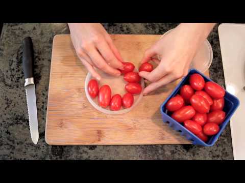 30 Second How-To: Cut 10 Cherry Tomatoes in 2 seconds or less