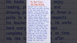 99% Can't Write This Neatly! ✍️ My Best Friend | One Page Writing