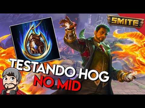 TESTANDO HOG NO MID! MERLIN MID - Ranked Conquista - ⚡ Smite BR