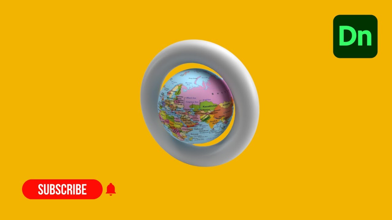 How To Make A 3D Vector Globe Icon In Adobe dimension | Adobe Dimension Tutorial 🍳🍳