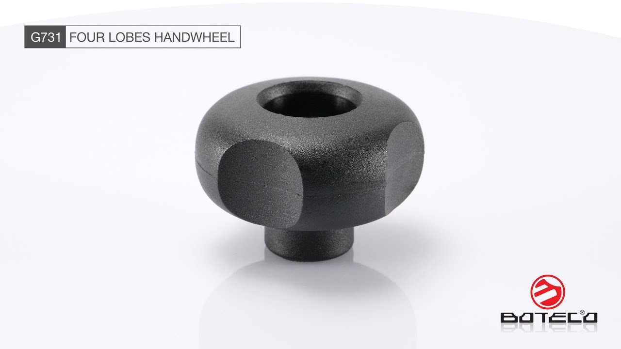 4-lobe handwheel with threaded through insert - Locking Handwheels - Video - Boteco