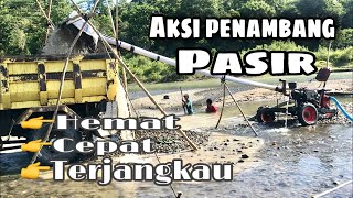 Download lagu The process of extracting sand in the river using a pump |  A day can be 20 truck mp3