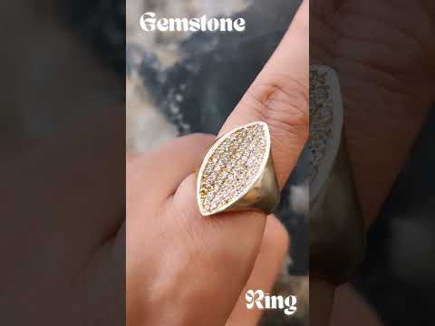 Stone female cubic zirconia ring-gold plated ring-brass ring...