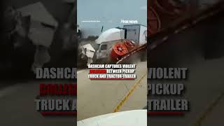 Download lagu Dashcam captures VIOLENT COLLISION between pickup truck and tractor-trailer #foxnews #news #us #fox mp3