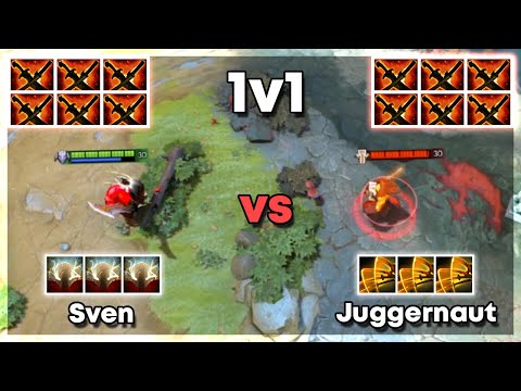 6x Sange and Yasha Sven vs 6x Sange and Yasha Juggernaut - Dota 2 1v1