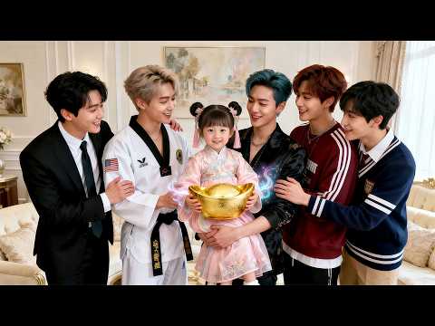 Back in the Rich Family, Cute Lucky Star Baby Is Spoiled by the CEO Father &Her 5 Brothers!#cdrama