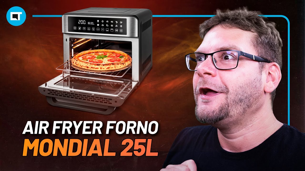 Miniatura da avaliação em vídeo de Fritadeira Air Fryer Forno Oven Digital 25 Litros Mondial AFO-25L-BI