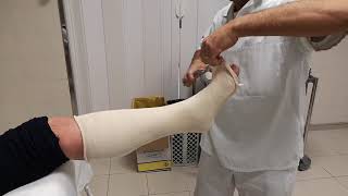 Fasciatura a gambaletto alla Colla di zinco