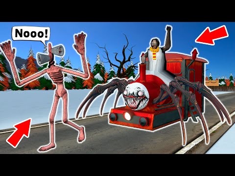 Granny and Choo Choo Charles vs Siren head - funny horror animation parody (p.216)