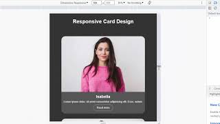 Responsive Card Design in #html and #css #shorts