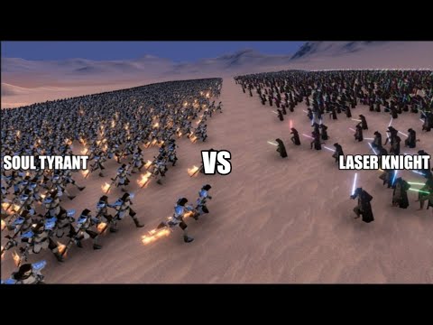 Soul Tyrant vs Laser Knight - Ultimate Epic battle Simulator