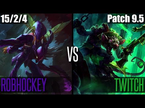 ROBHOCKEY KHA'ZIX vs TWITCH | NA Diamond Ranked | Patch 9.5