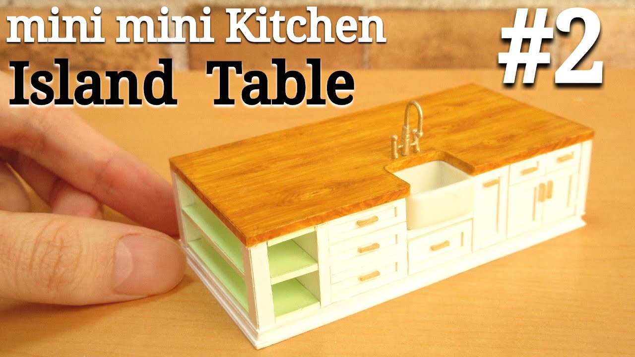 DIY mini mini Kitchen【#2】Island Table |ミニミニキッチン② アイランドテーブル