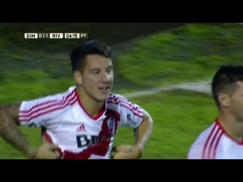 ¡GOL DE RIVER! A los 4 minutos del primer tiempo Sebastián Driussi pone el 1-0 ante Gimnasia