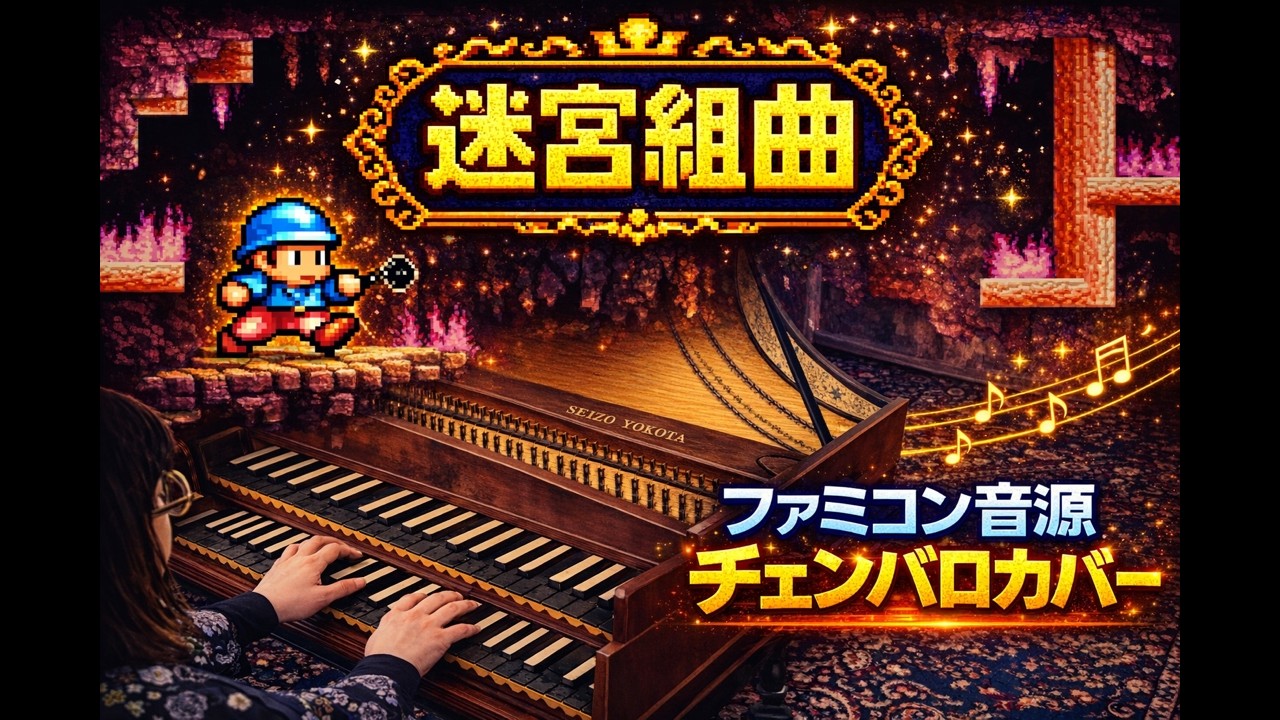 [FC]迷宮組曲をチェンバロで完全再現！ #カバー #ファミコン  #bgm