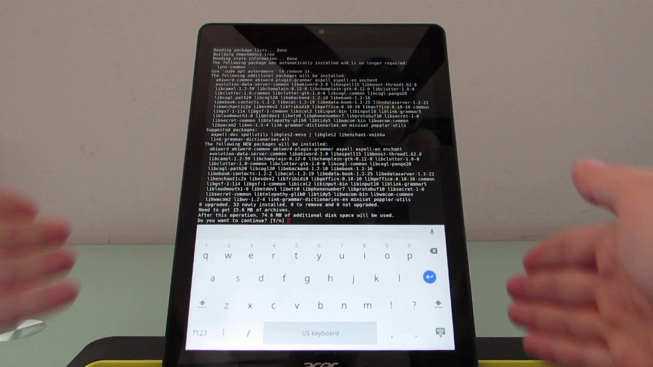 Linux apps on the Acer Chromebook Tab 10