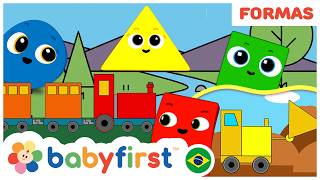 Desenhos com formas geométricas | Educação infantil | Trem | Leão e muito mais | BabyFirst Brasil