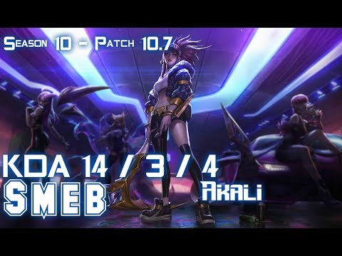 Smeb AKALI vs CASSIOPEIA Top - Patch 10.7 KR Ranked