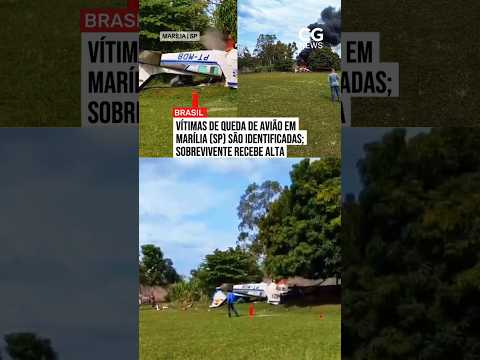 Vítimas de queda de avião emMarília (SP) são identificadas;sobrevivente recebe alta