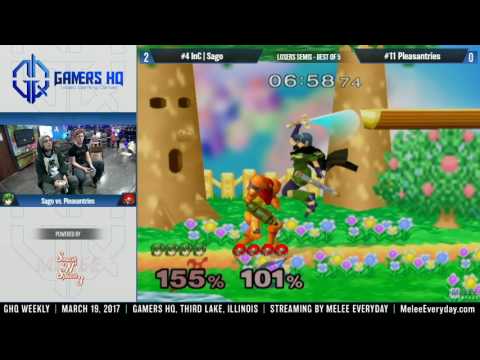 GHQ Weekly [3/19/17] - InC | Sago (Marth) vs. Pleasantries (Samus) - SSBM - Losers Semis