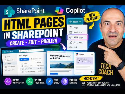 SharePoint: Publish HTML with Copilot SharePoint: Publish HTML with Copilot