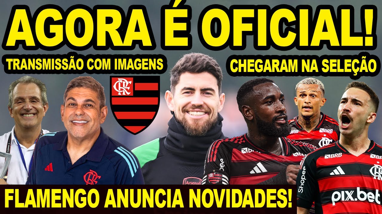 AGORA É OFICIAL! FLAMENGO ANUNCIA NOVIDADES! EMPRESÁRIOS DE JORGINHO ESTÃO NO RIO! SORTEIO LIBERTA