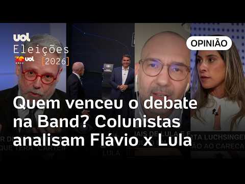 Quem venceu o debate Flávio x Lula na Band? Toledo, Charleaux e Letícia Casado analisam embate