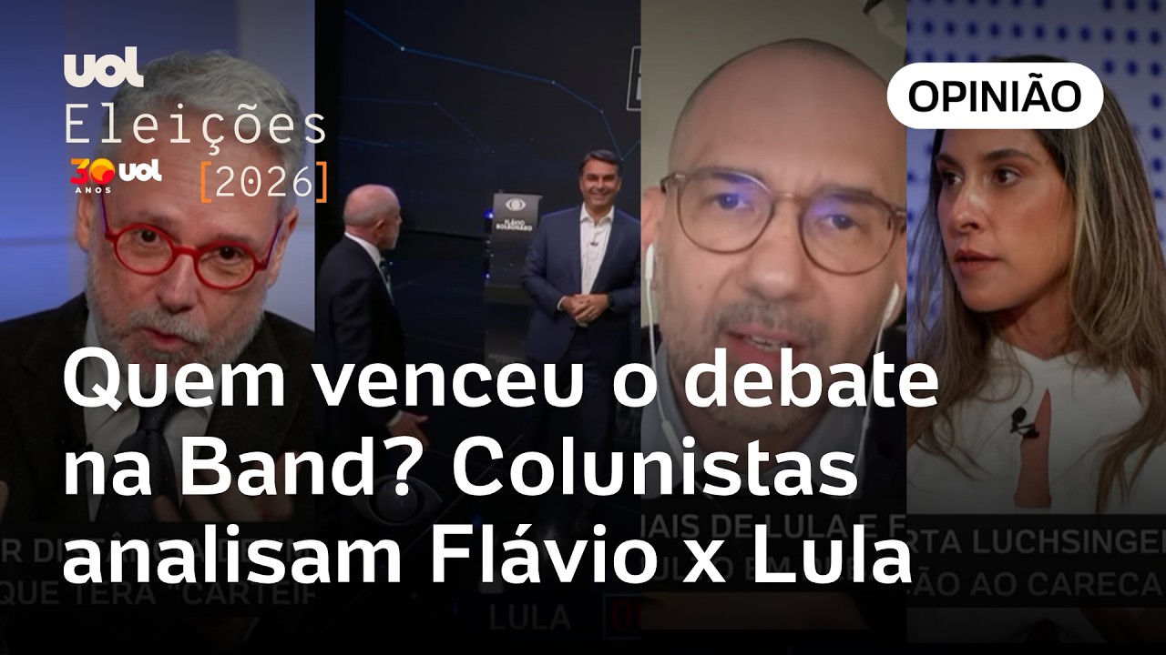 Debate na Band: Quem venceu: Flávio ou Lula? Toledo, Charleaux e Letícia Casado analisam embate