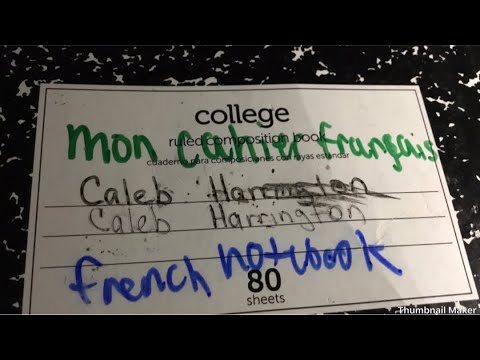 Mon cahier de Français
