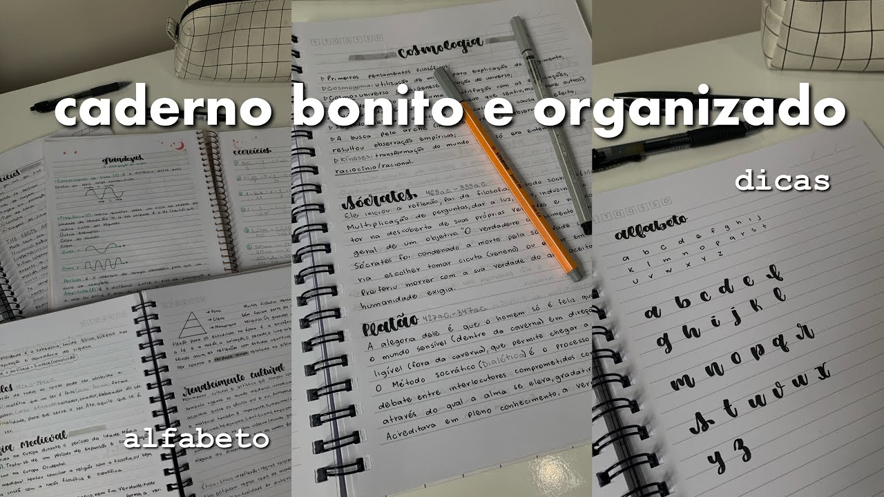 CADERNO BONITO E ORGANIZADO EM 2023: dicas, alfabeto e recomendações