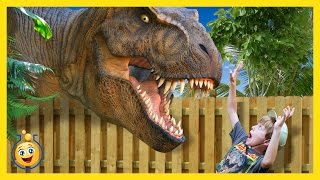 Jurassic Adventure GIANT T-Rex Dinosaur Chases Park Ranger LB Real Life Family Fun Kids Video & Toys