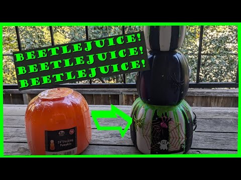 Beetlejuice Pumpkin Paint