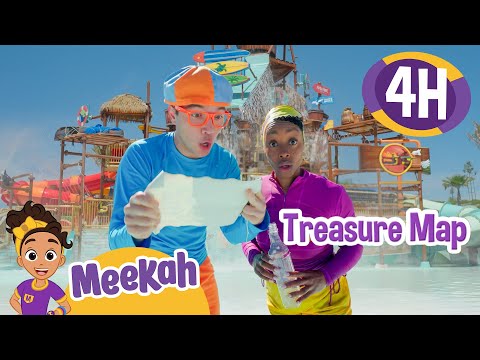 Treasure Hunt Adventure at Wild Rivers with Blippi & Meekah! | 4 HR OF MEEKAH!