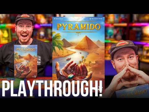 Pyramid Tile Laying! Pyramido Board Game Playthrough!