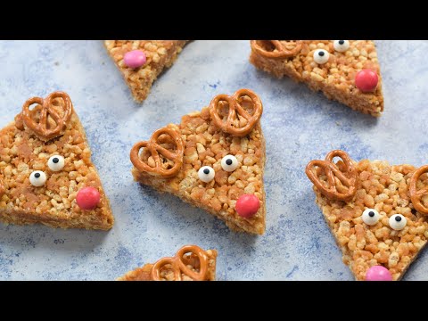 (AD) Peanut Butter Rice Crispy Reindeer Recipe