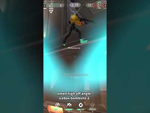 OMEN HIGH OFF ANGLE - ICEBOX BOMBSITE A #valorant #valorantclips #riotgames #shorts