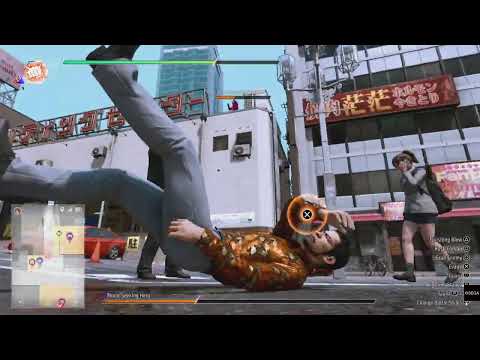 Lost Judgment the Kaito Files: Purple Guy yeets Kaito off the Ruff