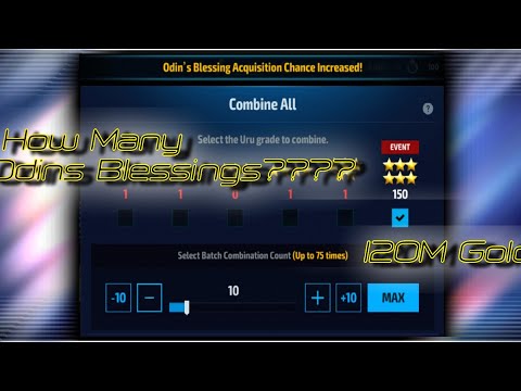 150 Mythical Urus Combined For Odin Blessings Chance Up | Marvel Future Fight !!!