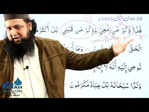 021 Surah Al Anbya 21 - 29 Grammar & Urdu Tarjuma & Tafsir Ibn Kasir- A'raab Ul Quran - اعراب القران