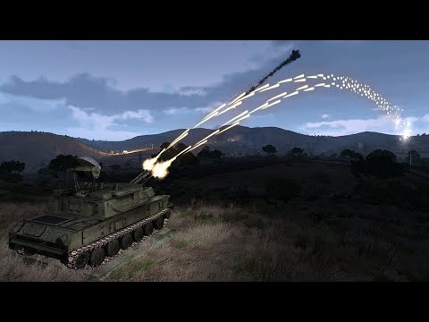 Russian Fighter Jets Destroyed by Ukraine Anti-air Tanks - ArmA 3