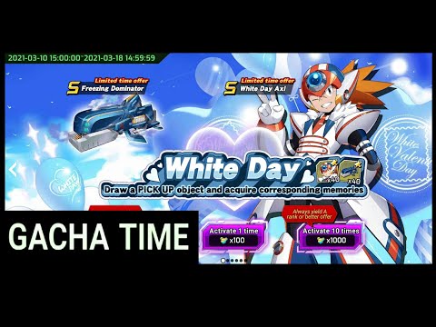 Gacha Summoning Capsule Gashapon White Day Axl 「 Mega Man X Dive 」