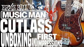 Video thumbnail for Ernie Ball Music Man Cutlass Bass - Unboxing and First Impressions! GRAVY- LowEndLobster Fresh Look by LowEndLobster