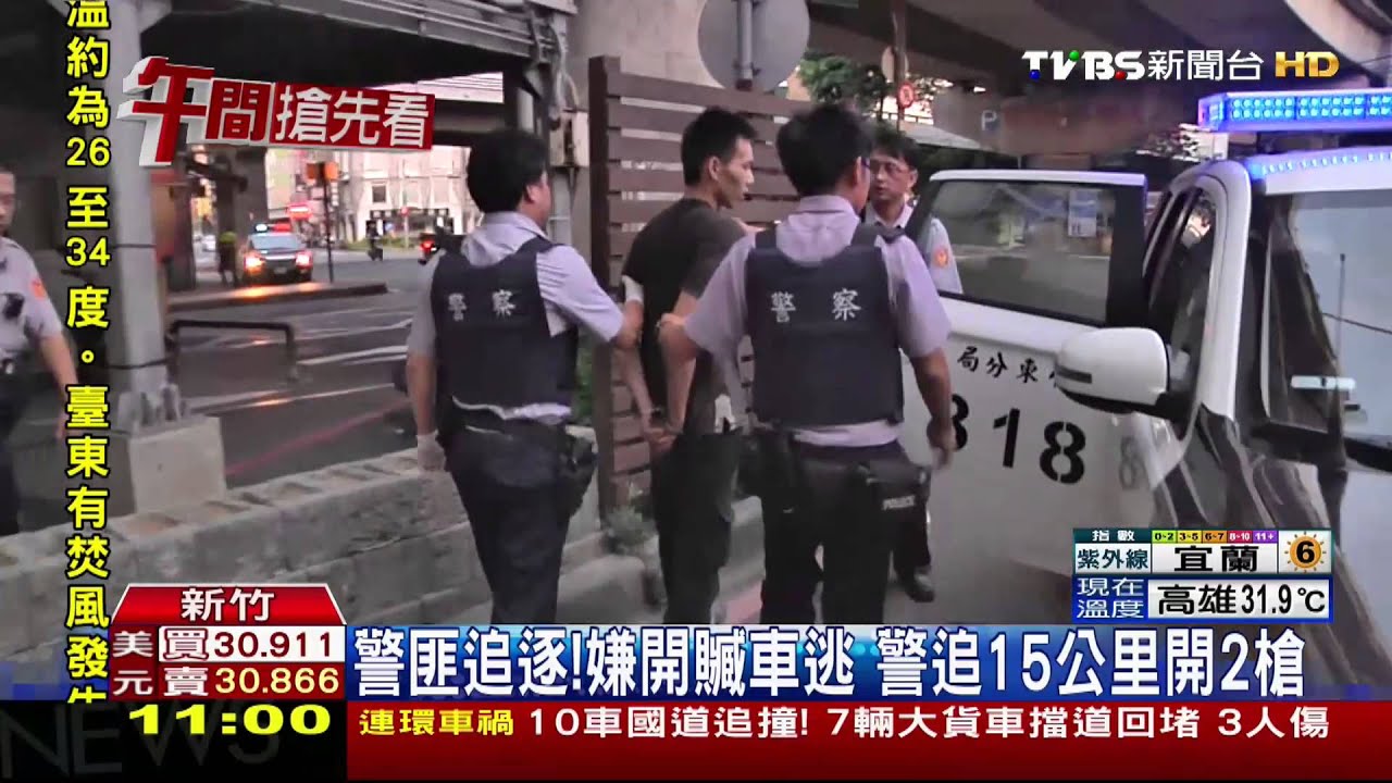 警匪追逐!嫌開贓車逃 警追15公里開2槍