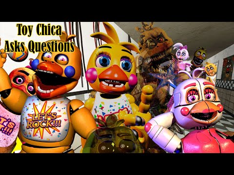 Toy Chica asks each variation one question.