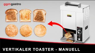 Toaster vertical - Manuel - 2 kW - pour pains à burger & hot-dog