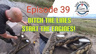 Ep 39 - Taking Our Lines Off During High Water! Our WW2 Wooden Boat Restoration