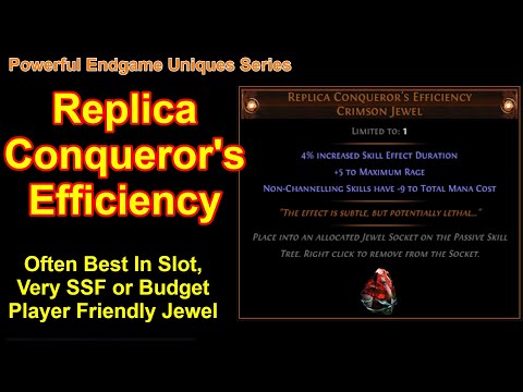 Endgame Uniques Series - Replica Conqueror's Efficiency - Common Yet Very Good Item - Path of Exile