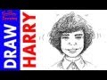 How to draw Harry Styles from One Direction 